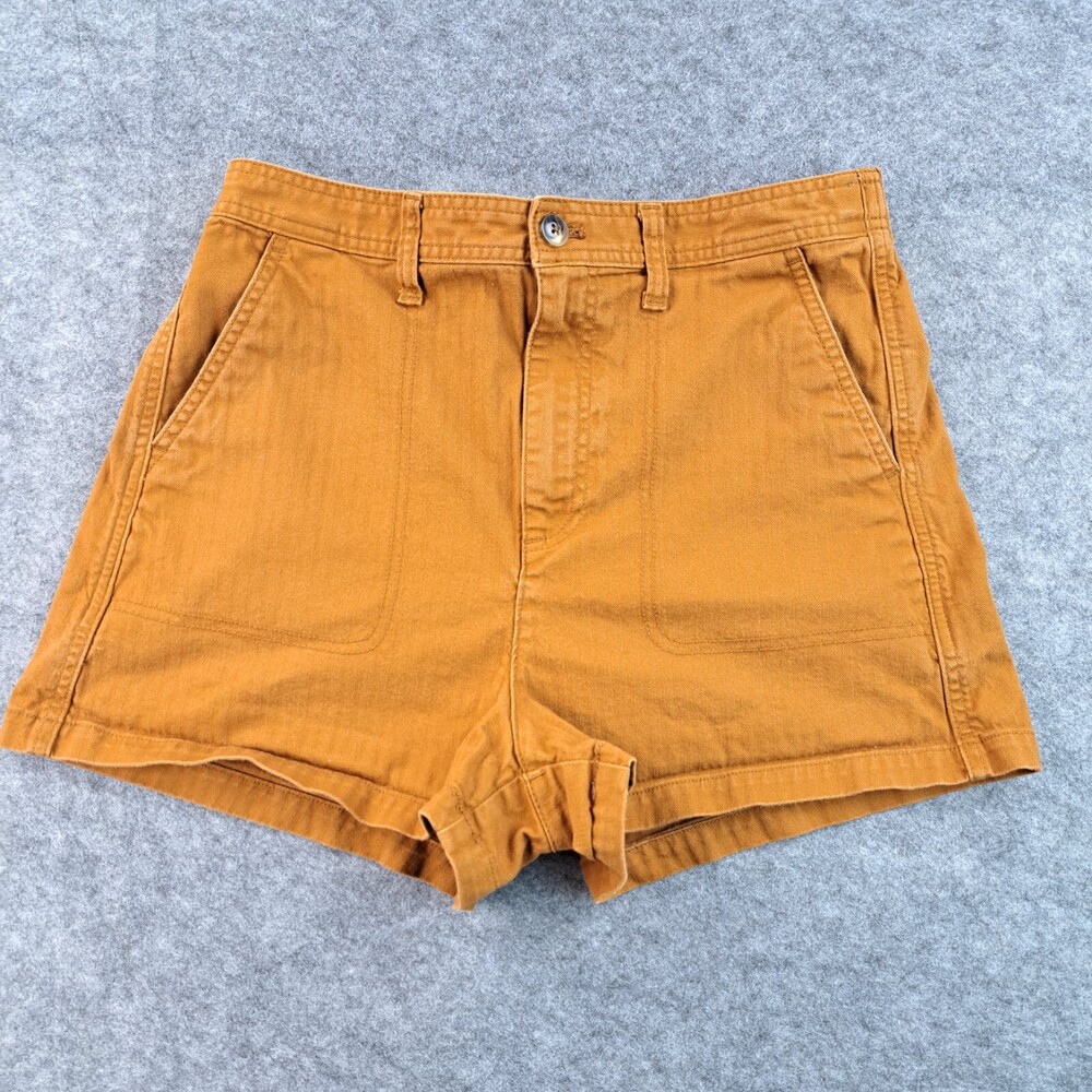 Madewell Shorts Womens Medium Brown Cotton Stretch 3" Inseam Twill Classic Beach